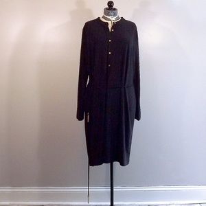 Calvin Klein black long sleeve dress with belt
